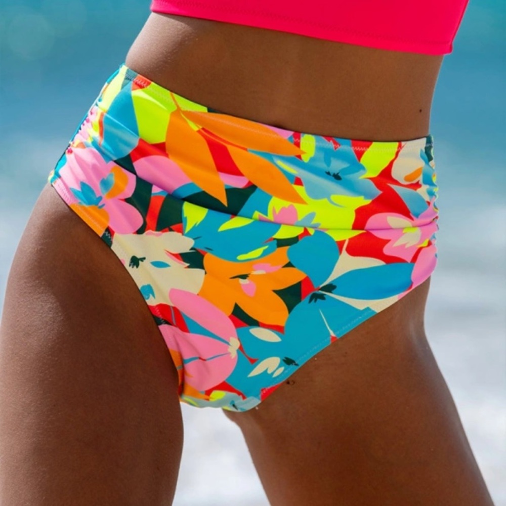 Popvil High Waist Bikini Bottoms L NWT
